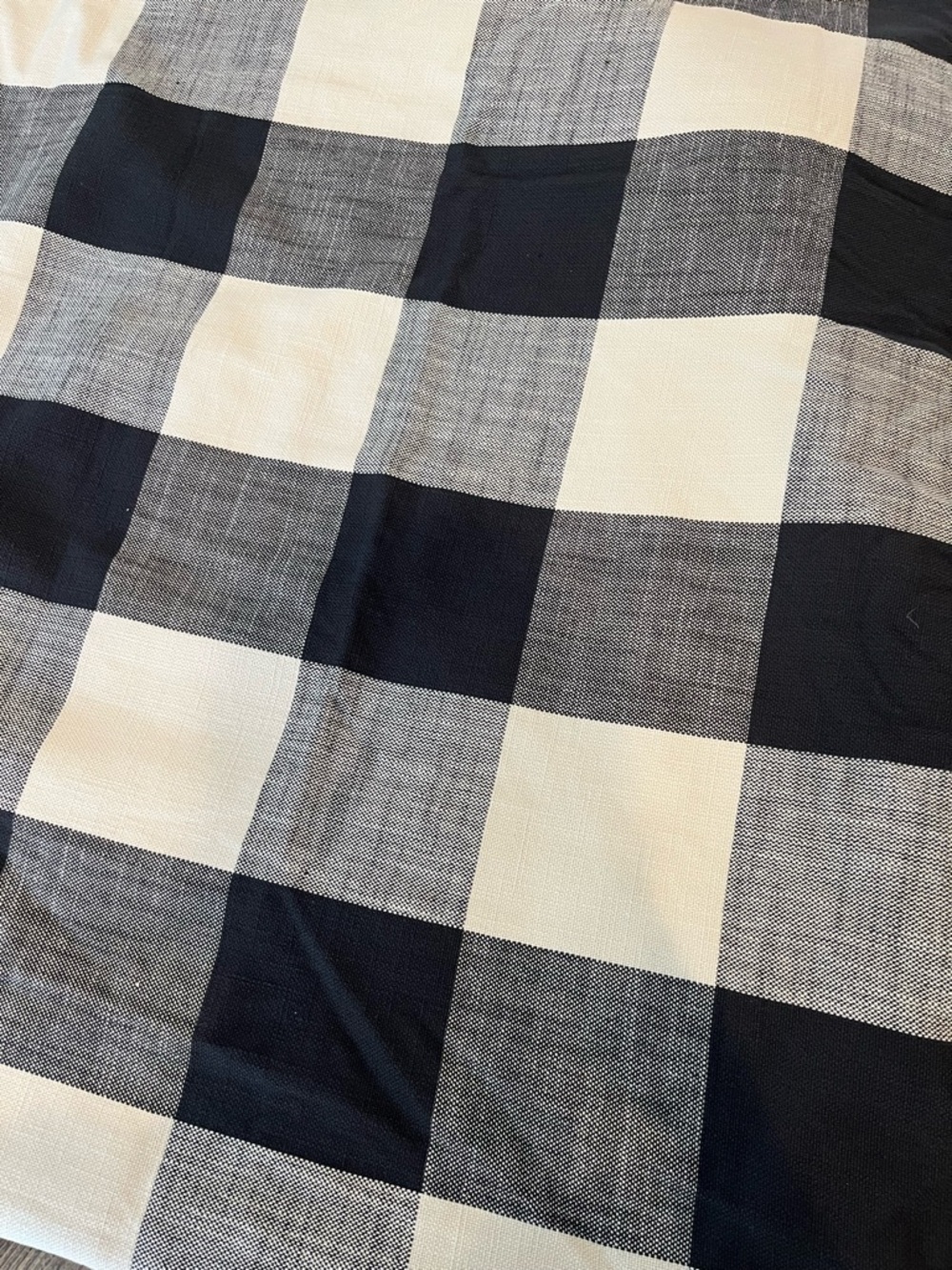 Pottery Barn Black and Cream Buffalo Check Duvet Cover